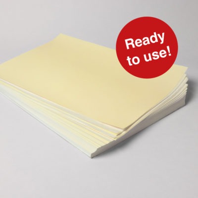 Pre-lacquered paper with standard flux – BasiCal SRA3 / A3 / A4 / special sizes on demand