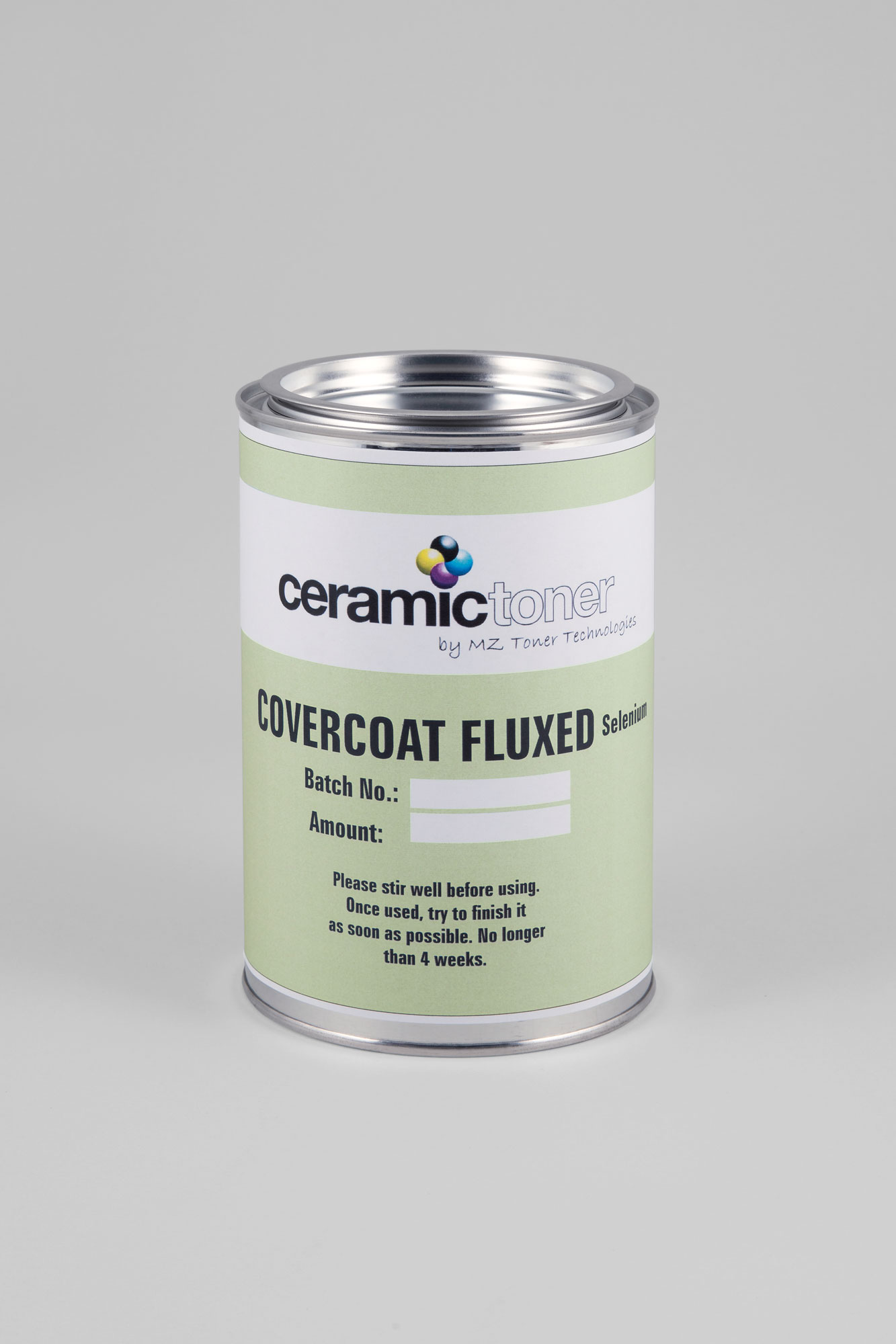 Ceramictoner Covercoat Fluxed Selenium is varnish with selenium flux. The coating is in a can and is suitable for low firing temperatures. The varnish is greenish...
