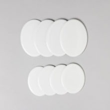 Le placca di porcellana per una perfetta decalcomania in ceramica. La forma è rotonda.