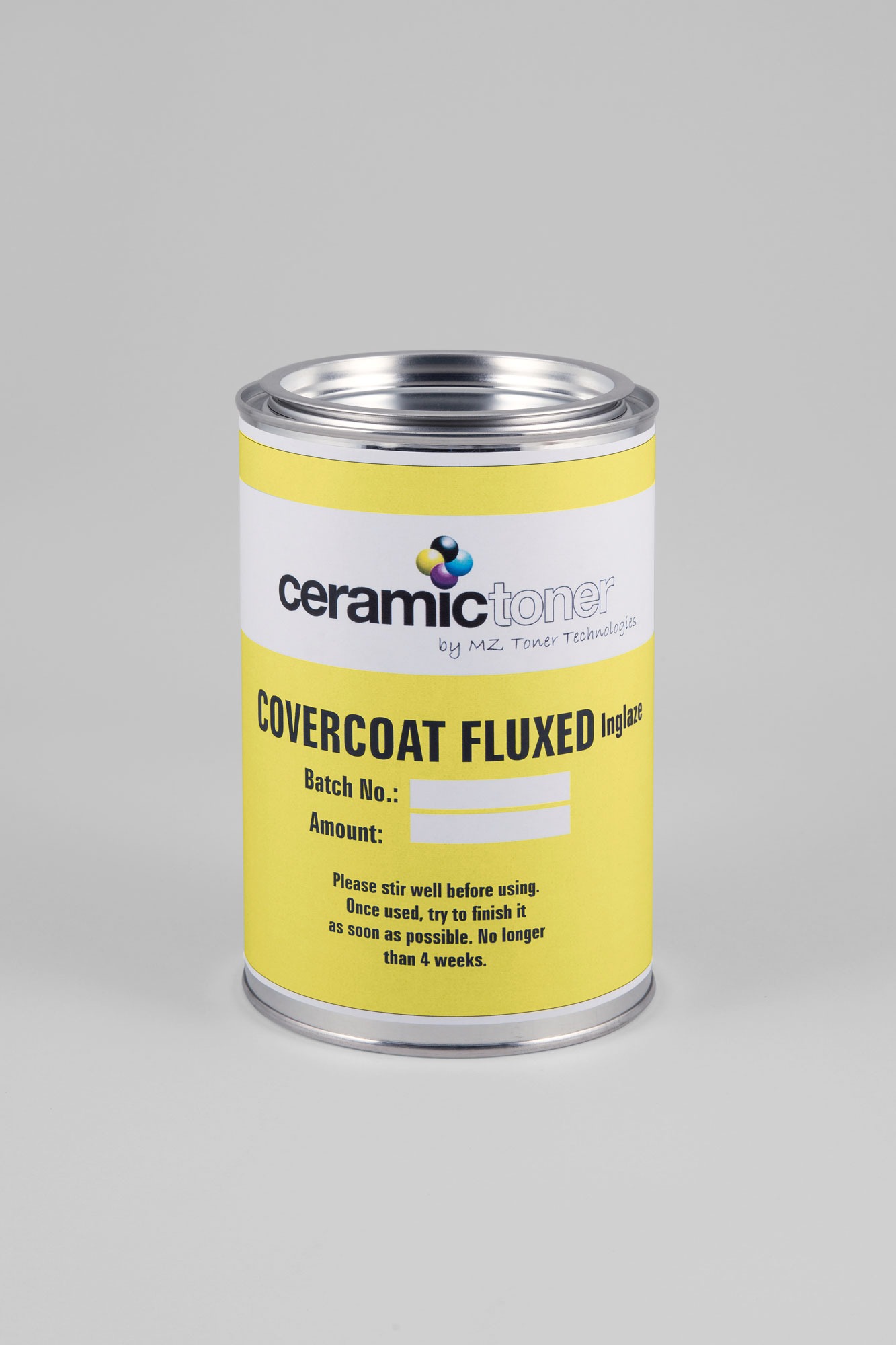 Ceramictoner 高温釉面漆 Covercoat Fluxed Inglaze适合高温度烧制。 清漆呈淡黄色。