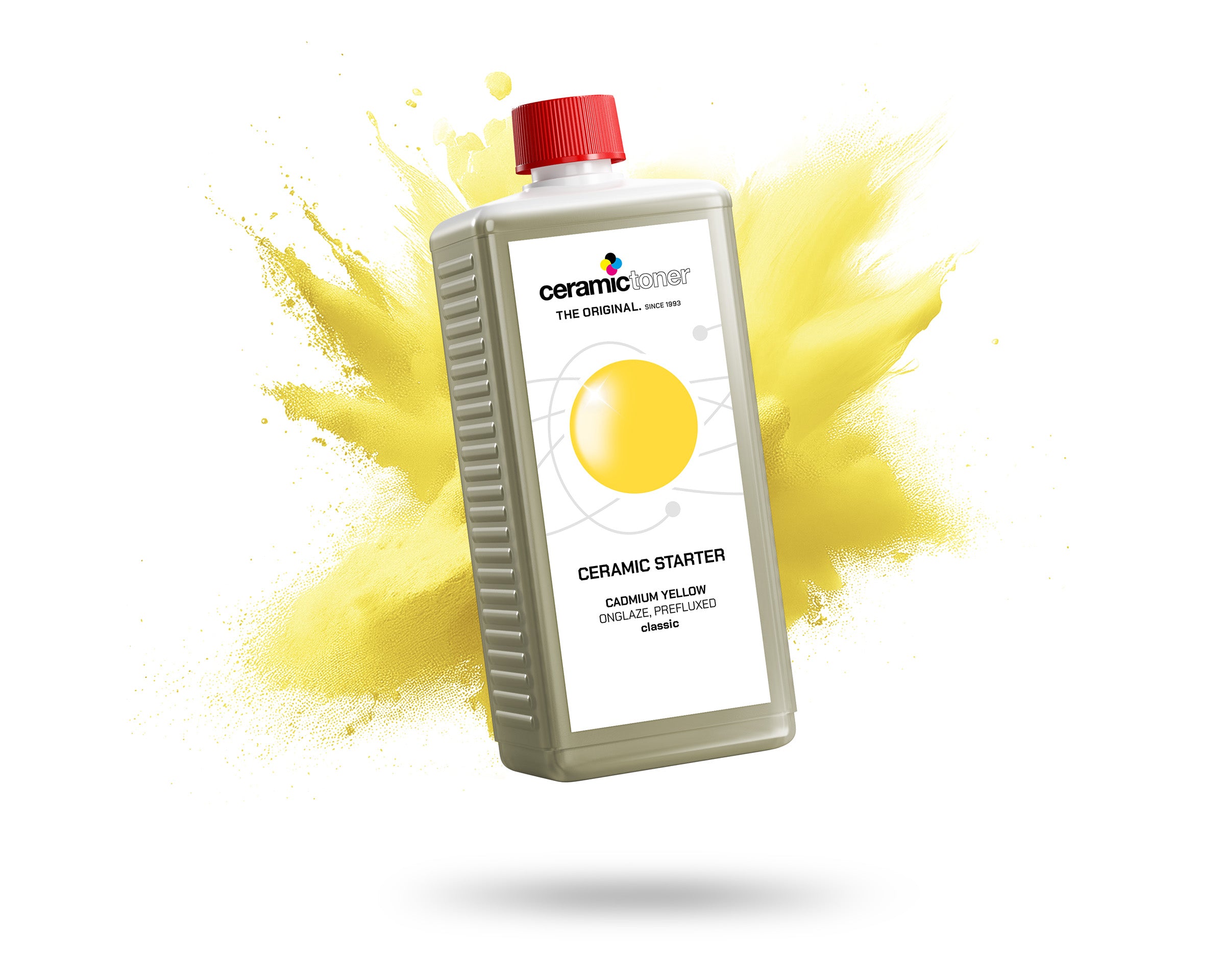 Desarrollador de tóner amarillo cadmio, sobre cubierta, prefluido, Classic