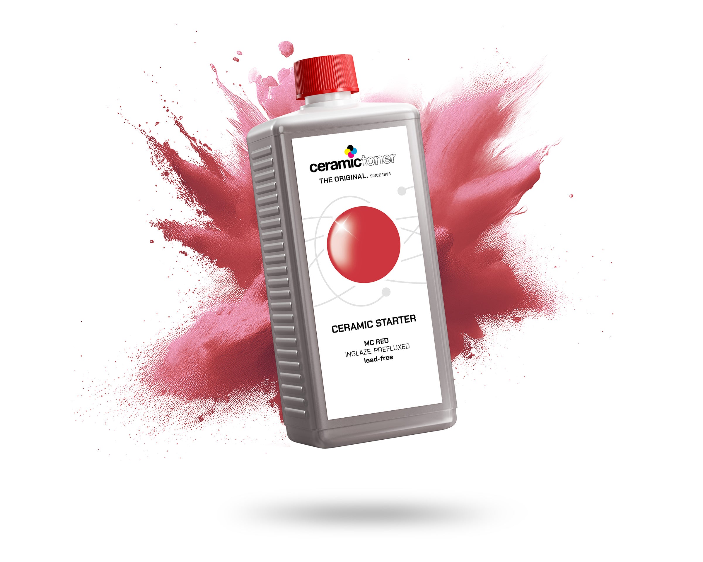 Révélateur Toner rouge multicolore, grand feu, pré-fondu, sans plomb